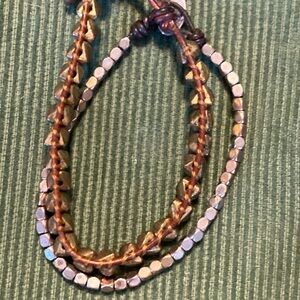 Fossil Pair Of Button Closure Bracelets